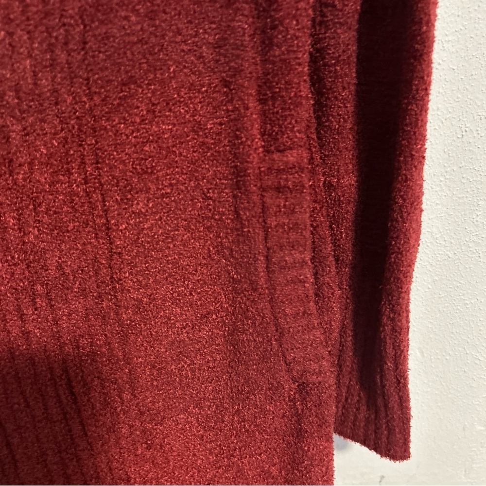 Barefoot Dreams Deep Red Open Front Cardigan - Picture 4 of 4